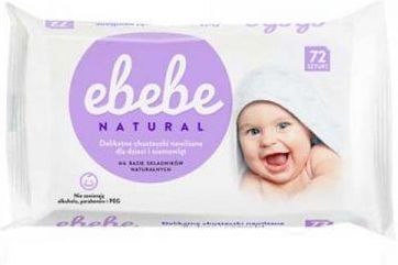 ebebe chusteczki nawilżane 72 sztuki naturalne