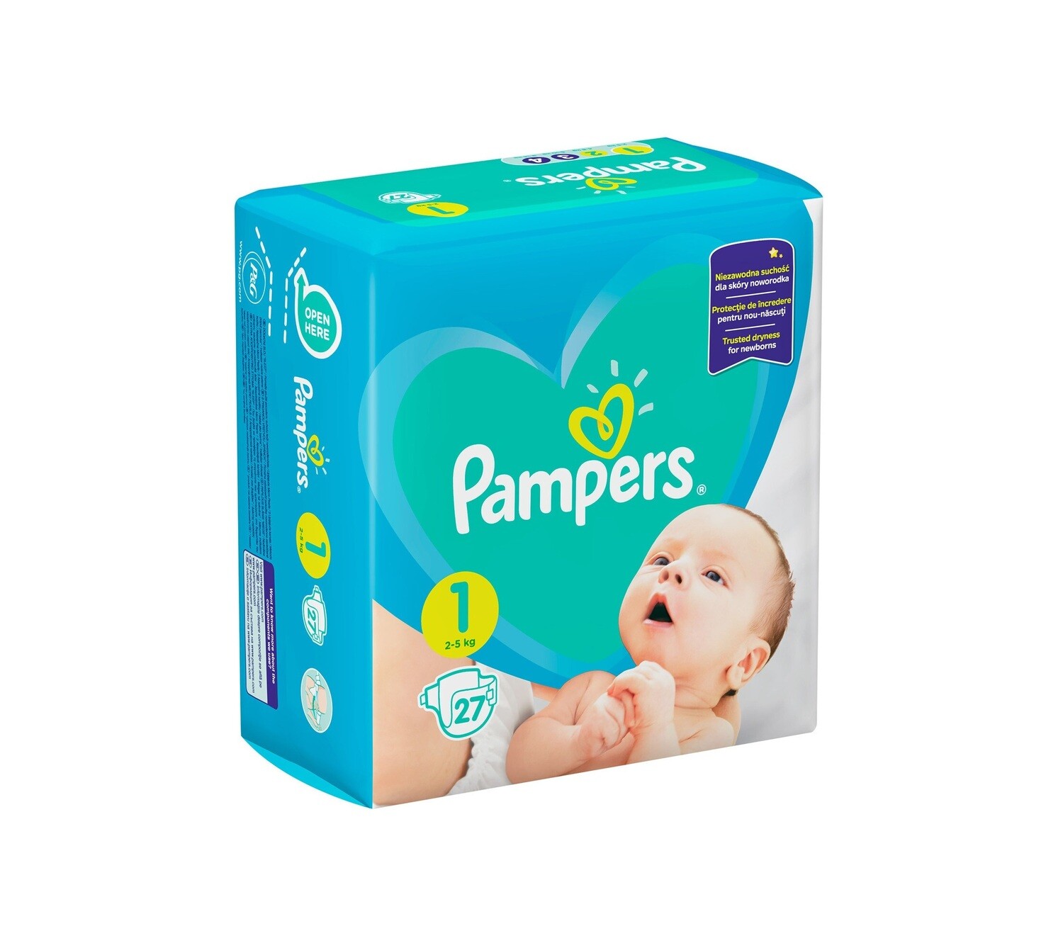 pampers new baby-dry pieluchy 1 newborn 2-5 kg