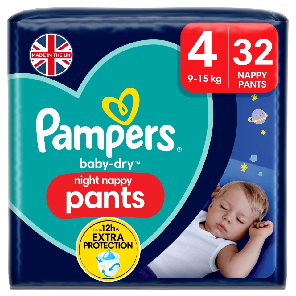 tesco pampers pants size 4