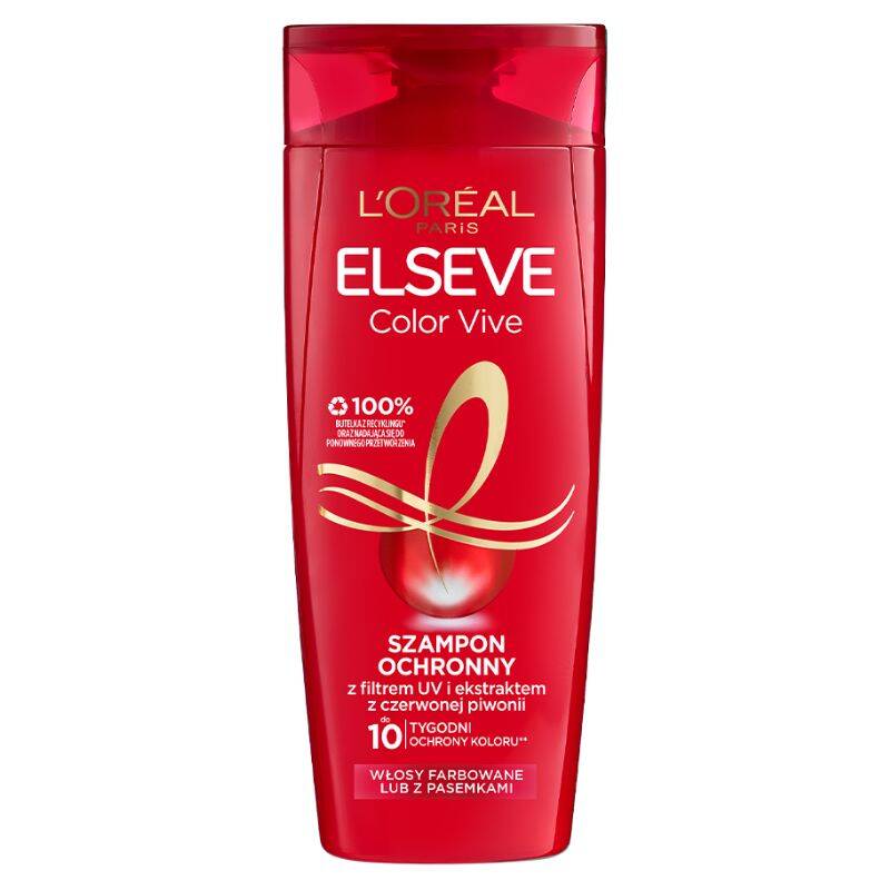 szampon loreal czerwono biały