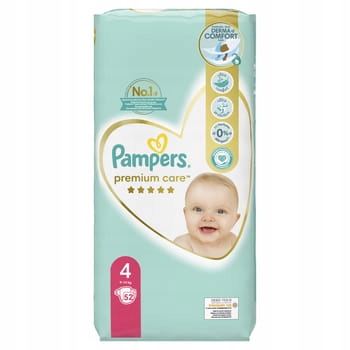 pampers premium care 4 52sztuki