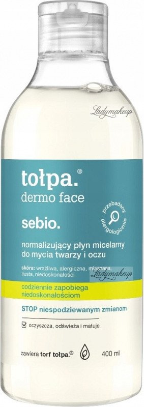 tołpa dermo face sebio normalizujący płyn micelarny do mycia twarzy