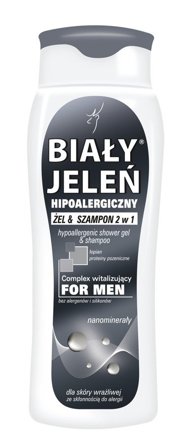 biały jeleń for men szampon i żel 2w1