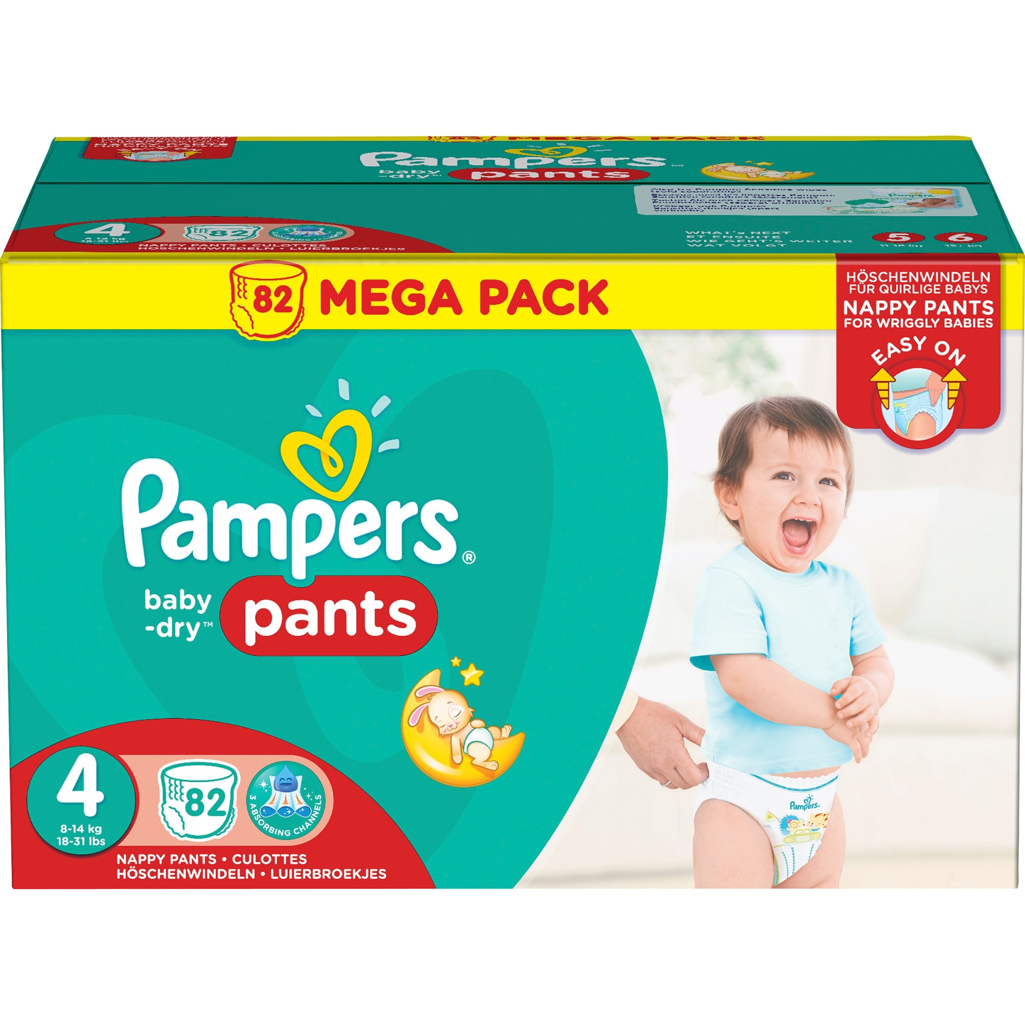 pampers baby dry nappy pants size 4 najtaniej