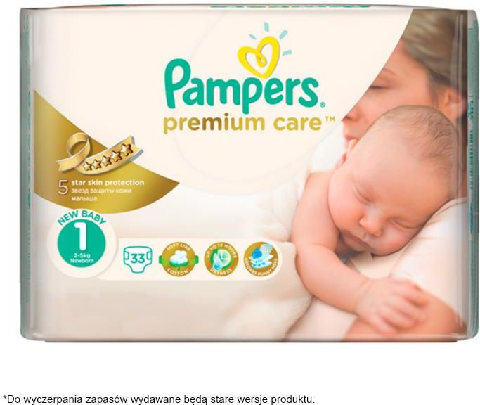 ceneo pampers 1 premium care vs new born