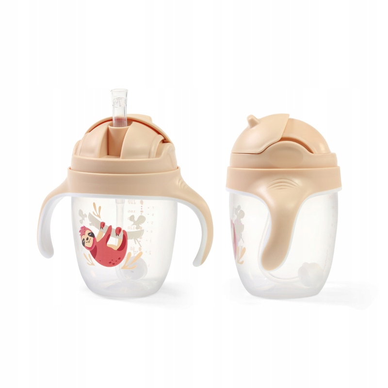 BabyOno 1464/01 Kubek niekapek z obciążaną słomką 240ml