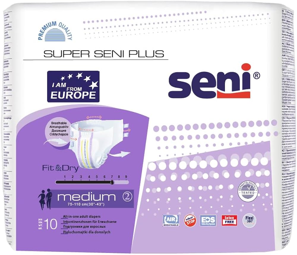 seni super plus pieluchomajtki medium