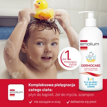 emolium dermocare 3w1 płyn do kąpieli żel do mycia szampon