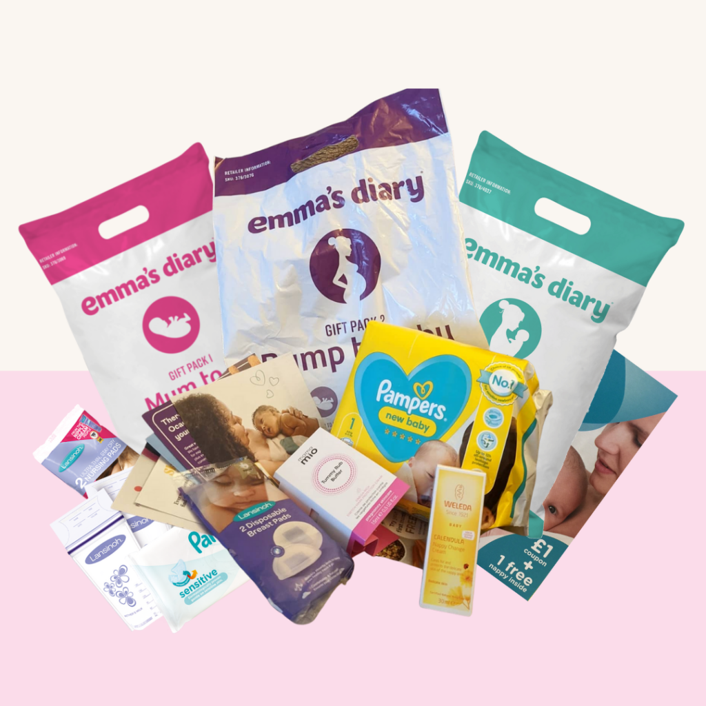 free baby pampers box and treats for mum