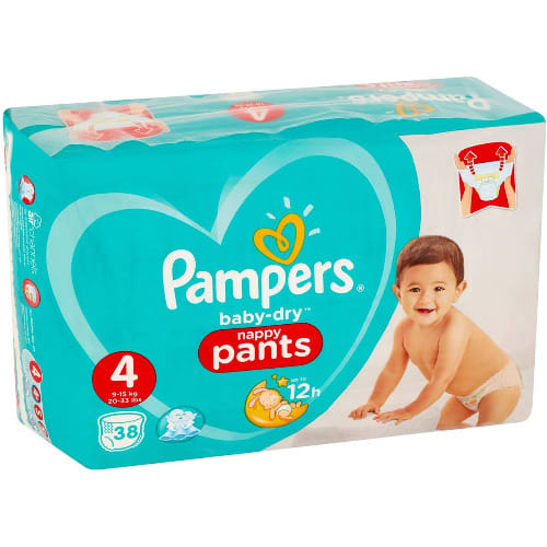 pampers baby dry nappy pants size 4