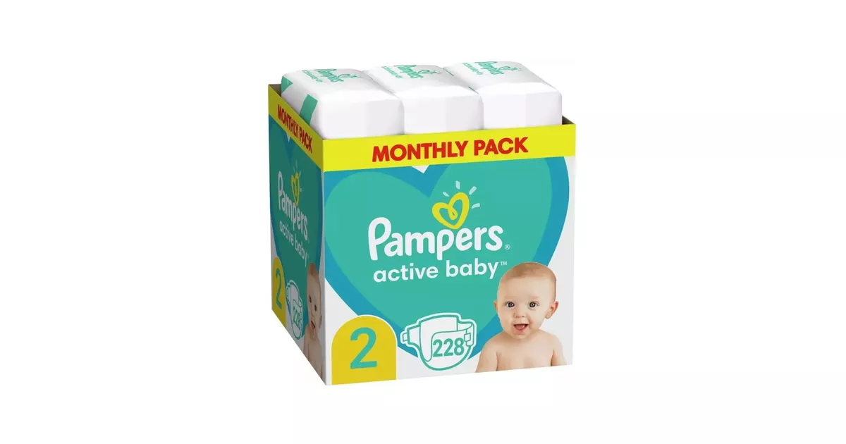 pieluszki pampers 2 mega pack 228