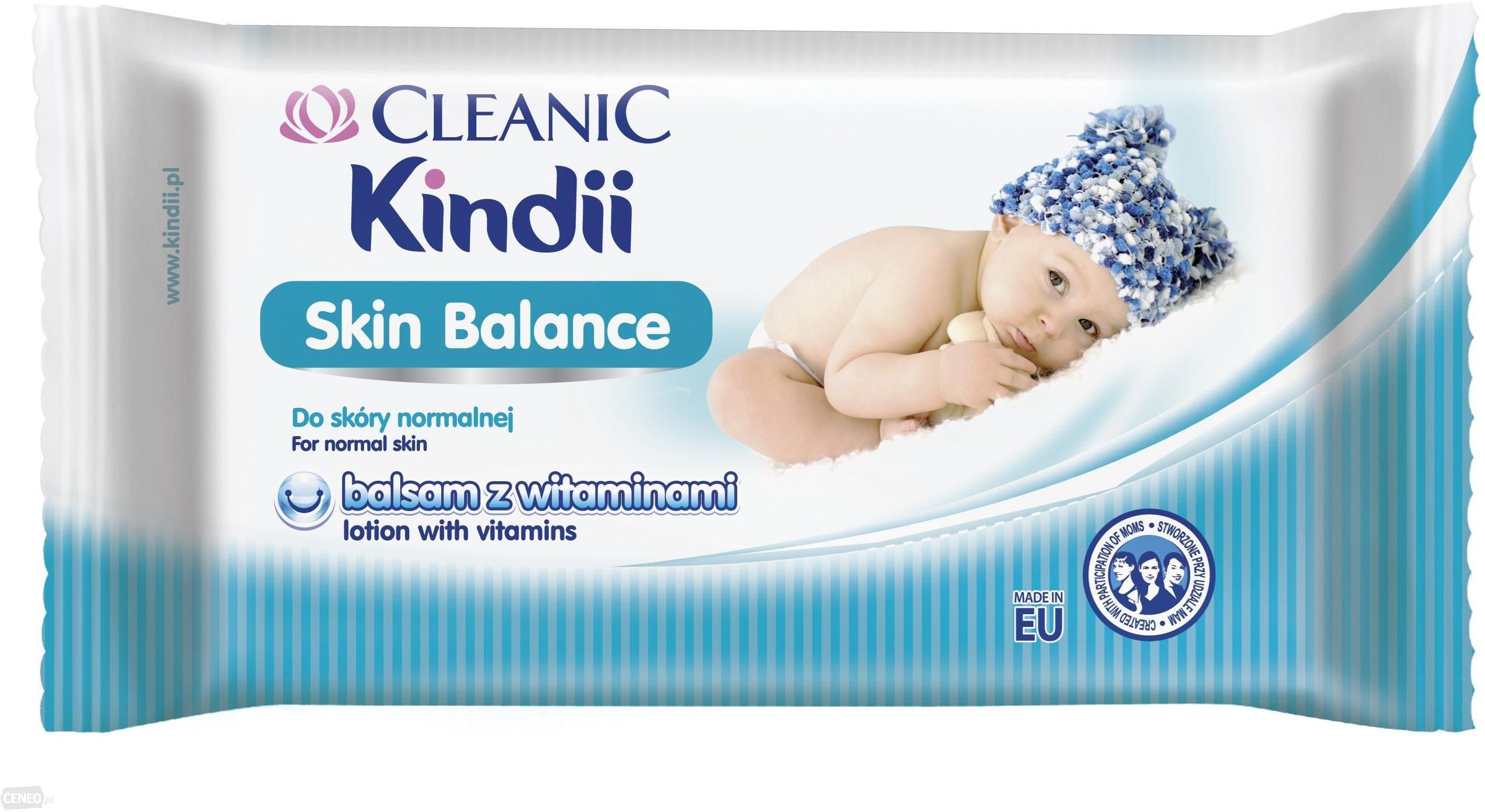 cleanic kindii skin balance chusteczki nawilżane dla niemowląt i dzieci