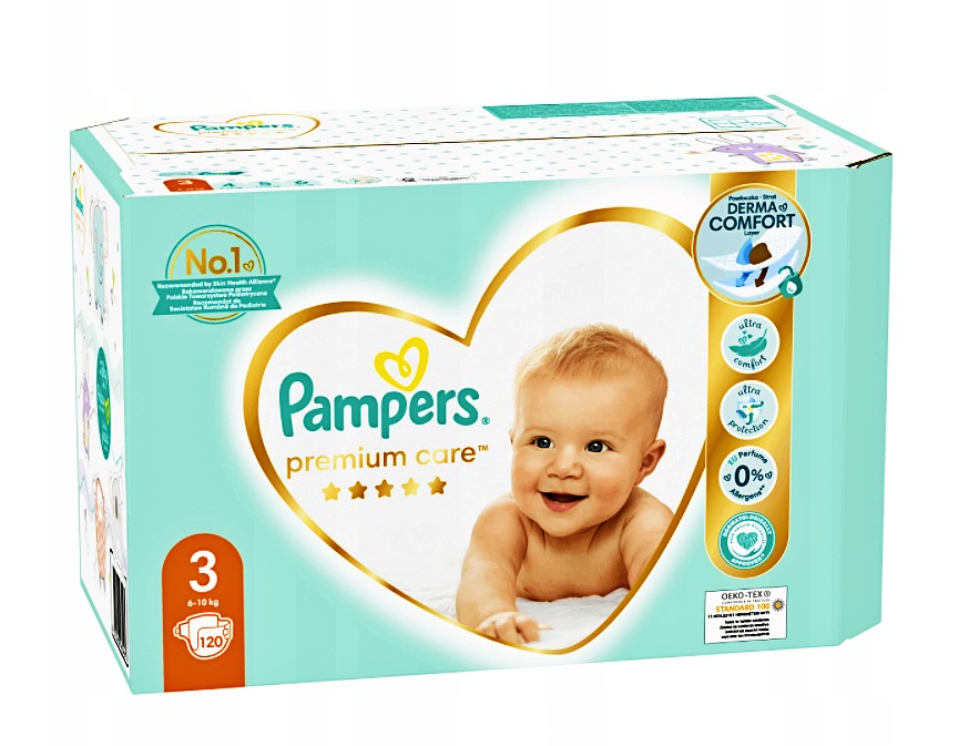 pieluchy pampers premium care 3 midi 120 szt