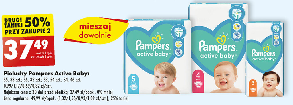 biedronka pieluchy pampers 29 99