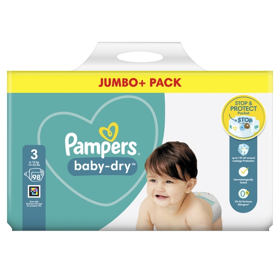 pampers 3 jumbo pack 90 sztuk