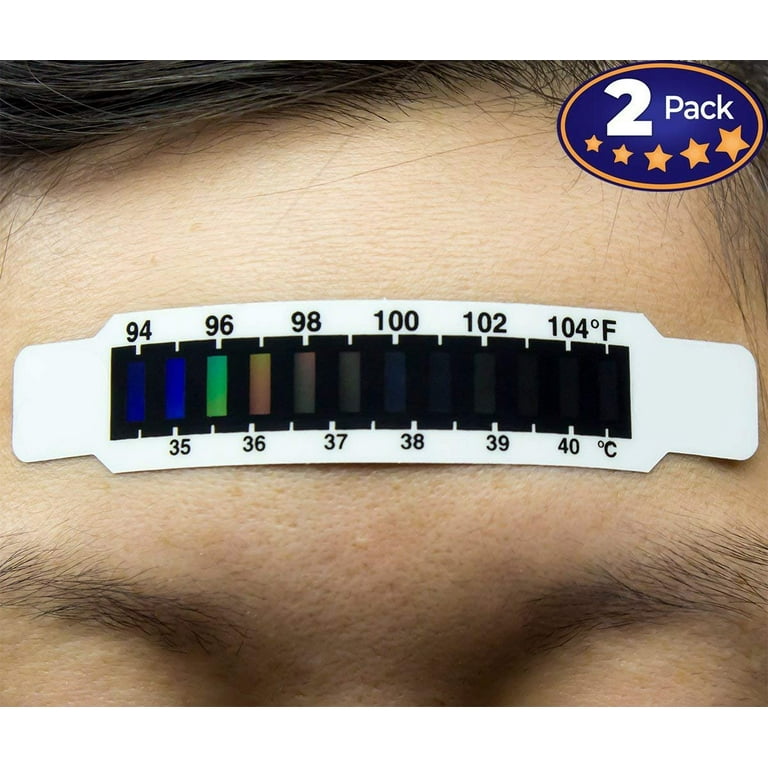 Forehead thermometer strips