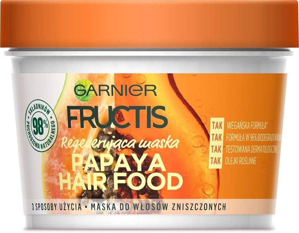 garnier fructis papaya hair food maska regenerująca do włosów zniszczonych