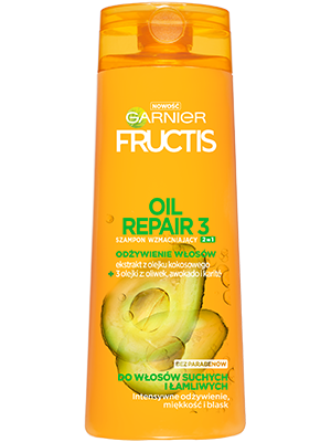 garnier oil repair 3 szampon bez silikonów