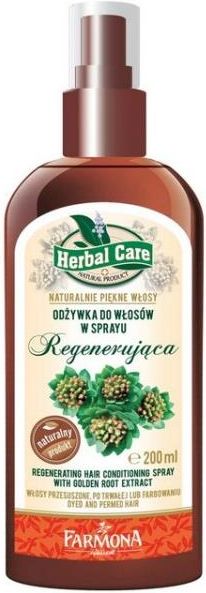 herbal care regenerująca odżywka do włosów w sprayu różeniec górski