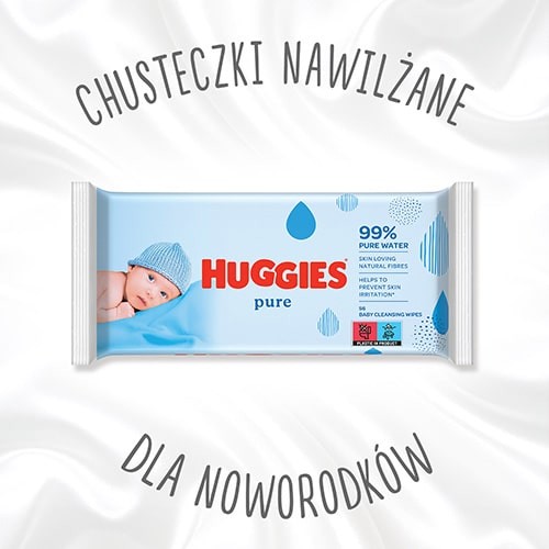 huggies chusteczki nawilżane pure 64szt