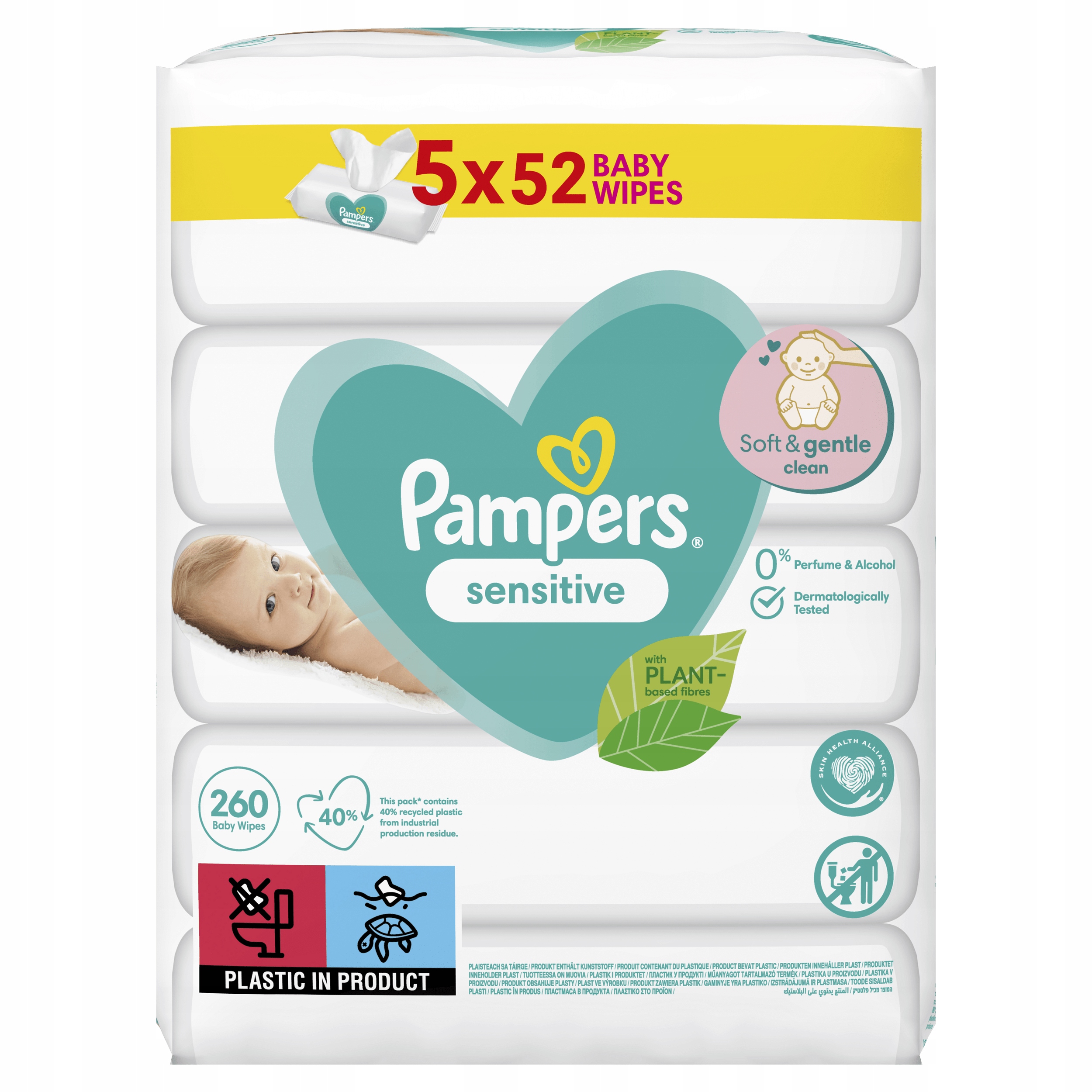 husteczki nawilzajace pampers 260 sztuk