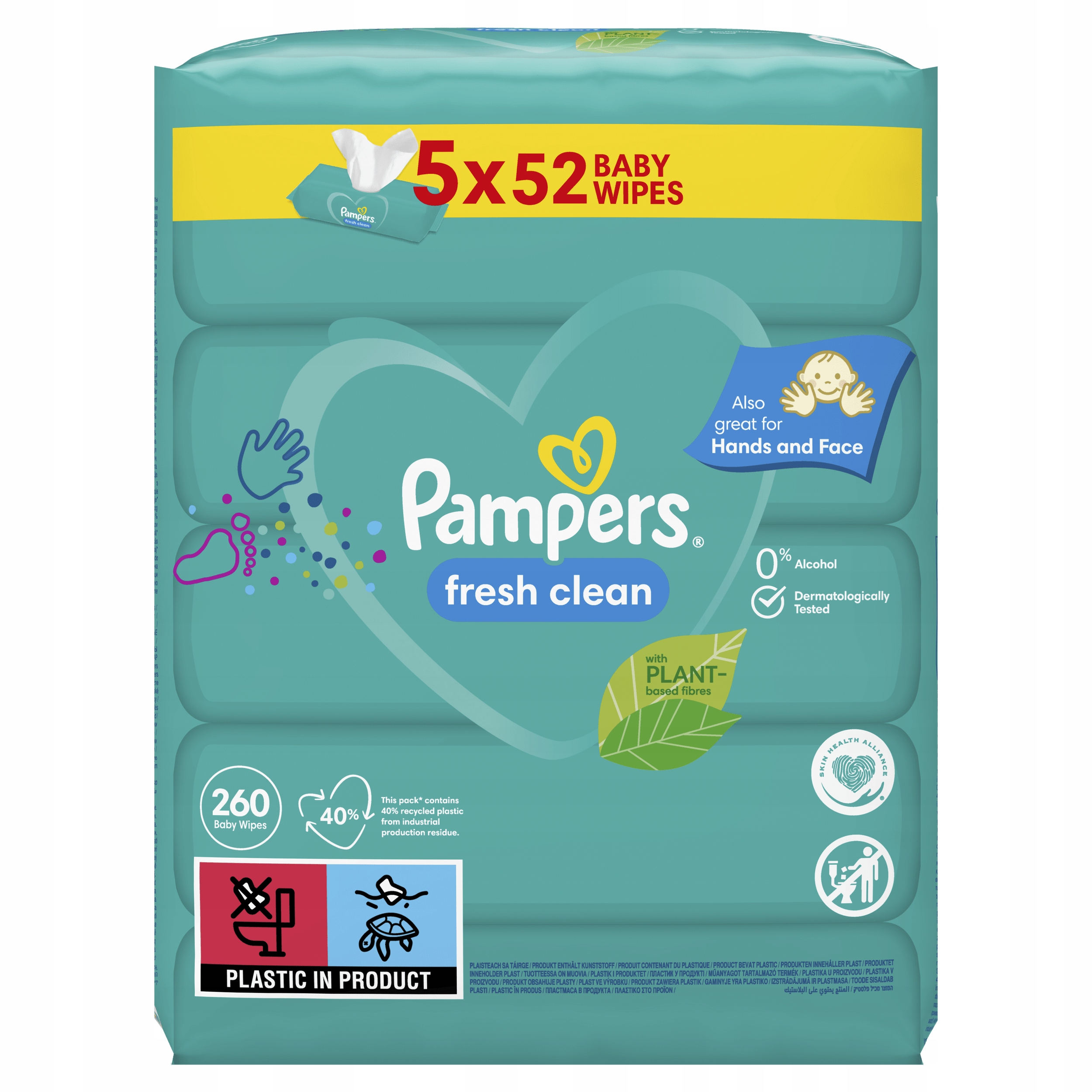 husteczki nawilzajace pampers 260 sztuk