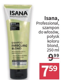 isana professional szampon do włosów połysk koloru blond