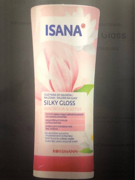 isana silky gloss odżywka do włosów magnolia & lotos