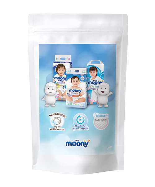 Japońskie pieluszki Moony M 6-11kg próba 3szt