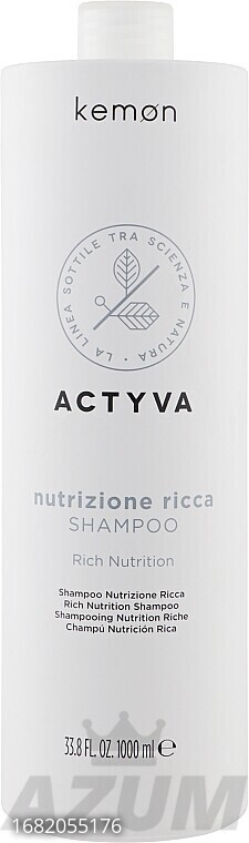 kemon actyva nutrizione ricca szampon 1000ml