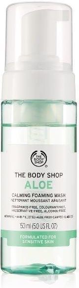 kojąca pianka do mycia twarzy aloes the body shop