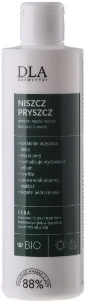 kosmetyki dla niszcz pryszcz płyn do mycia twarzy bez użycia