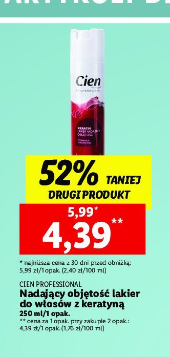 lakier do włosów cien 100 ml