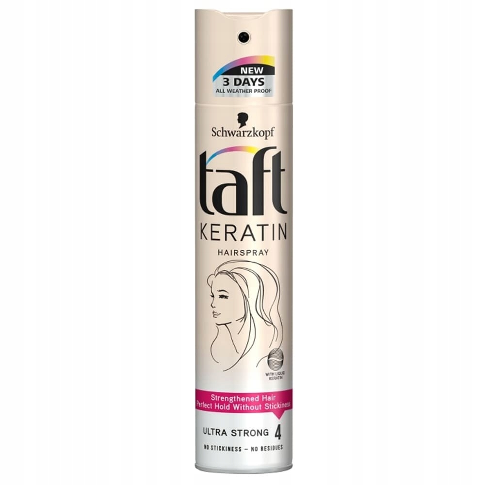 lakier do włosów taft keratin 3