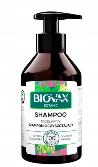 lbiotica biovax botanic micelarny szampon oczyszczający 200ml