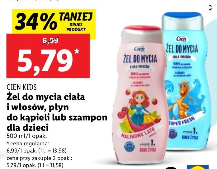 lidl szampon cien dla dzieci