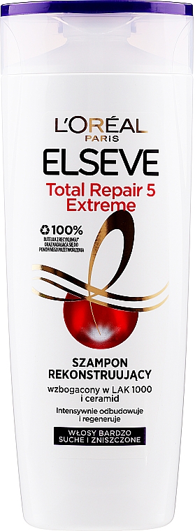 loréal paris elseve total repair extreme rekonstruujący szampon do włosów