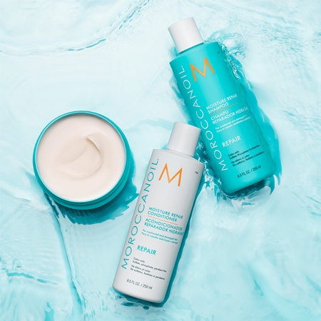 moroccanoil moisture repair odżywka do włosów zniszczonych zabiegami chemicznymi