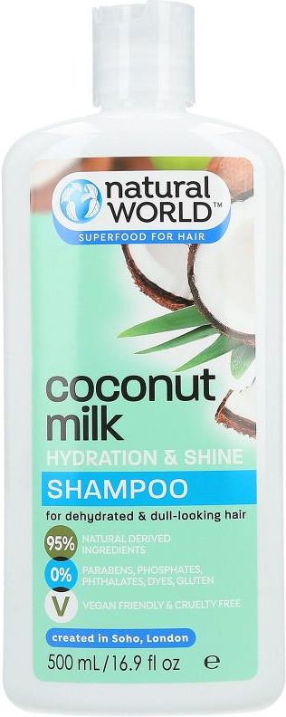 natural world coconut water hydration & shine opinie szampon