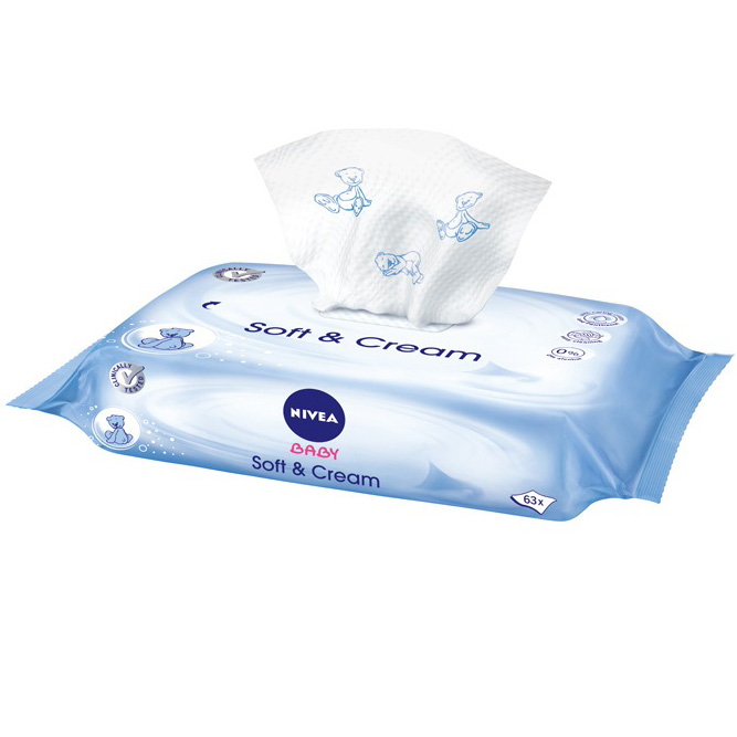 nivea baby chusteczki nawilżane soft & cream