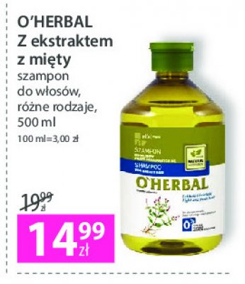 o herbal z ekstraktem z mięty szampon do włosów