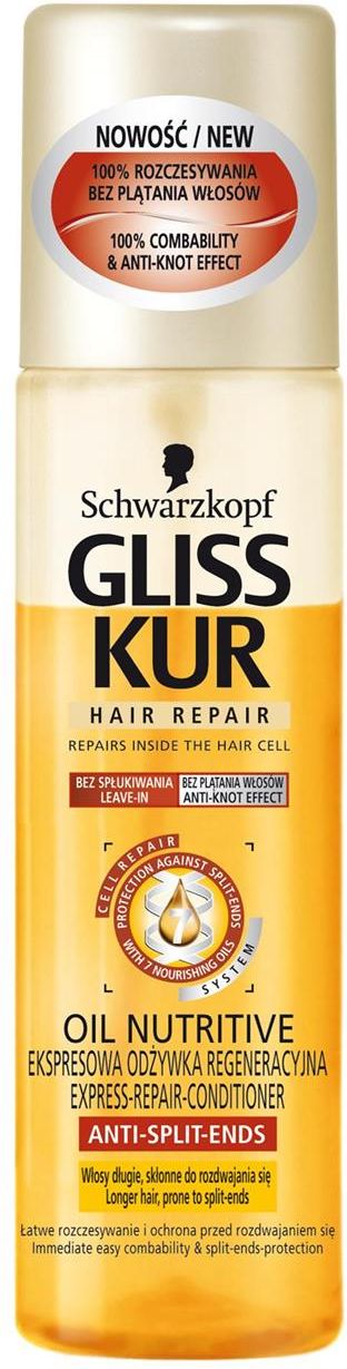 odżywka do włosów w sprayu gliss kur oil nutritive