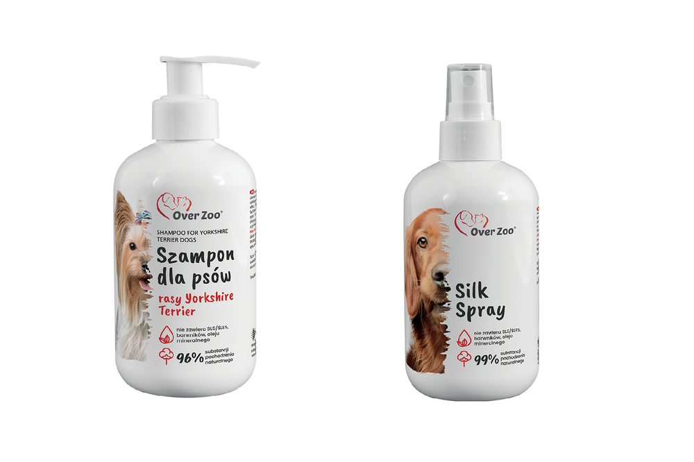 over zoo szampon dla psów rasy yorkshire terrier silk spray