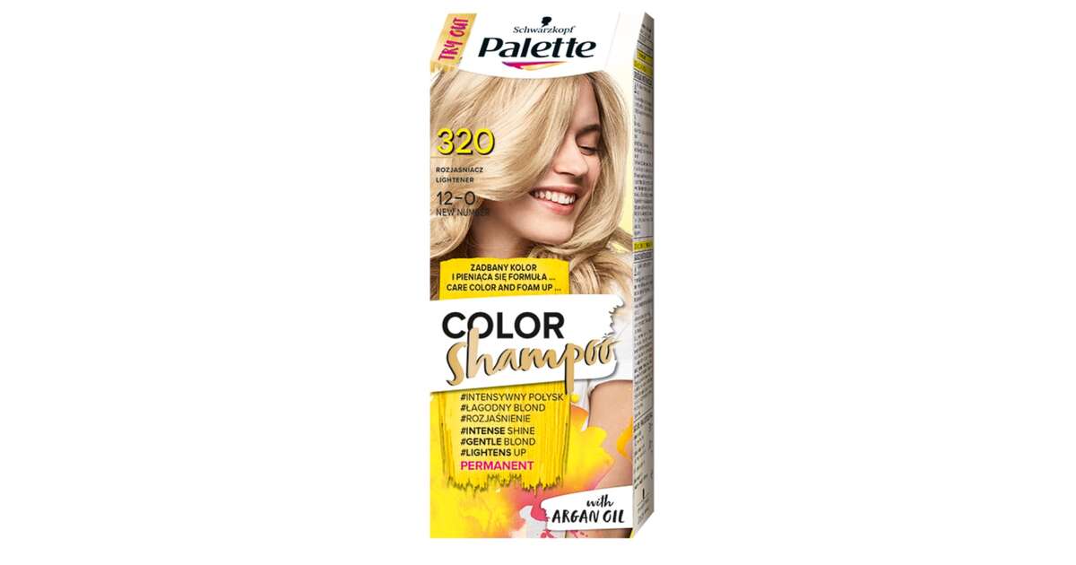 palette color shampoo szampon koloryzujący 320 rozjaśniacz