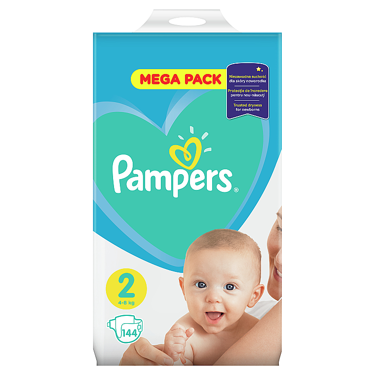 pampers 2 karton 144 sztuki