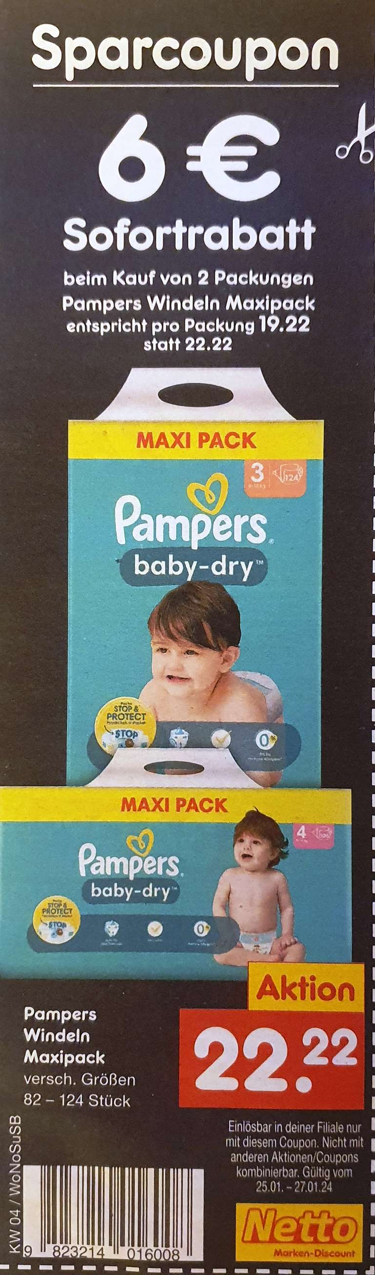 pampers 2 karton netto