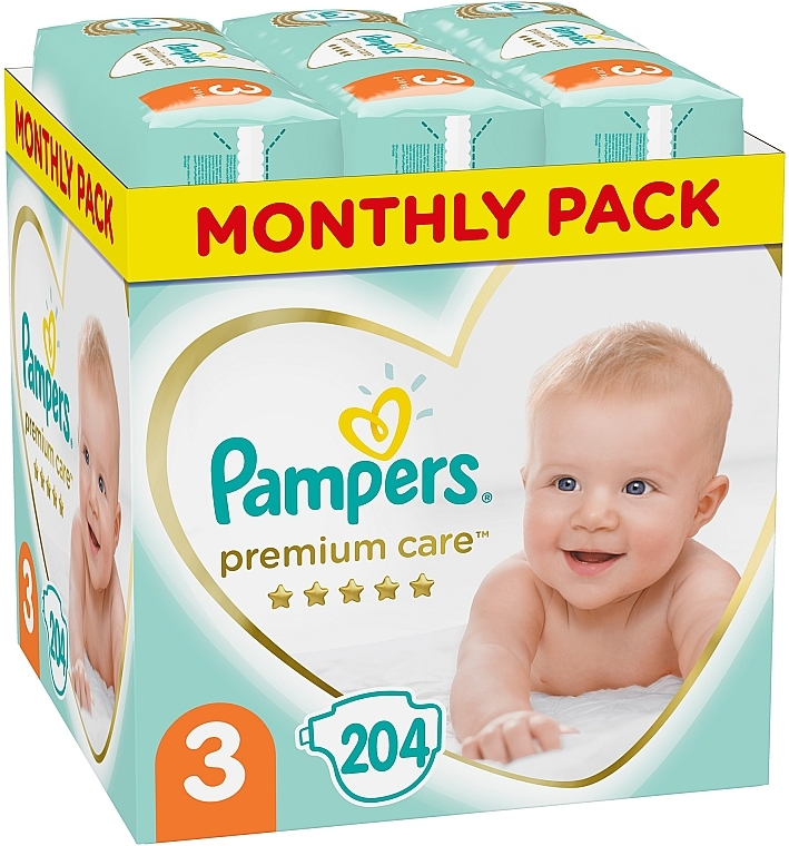 pampers 3 204 sztuk