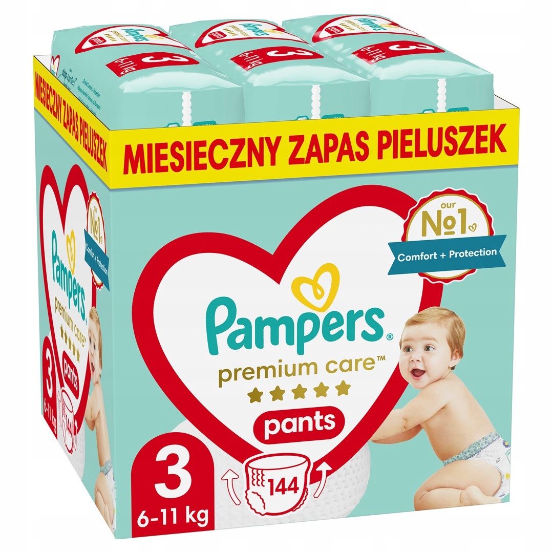 pampers 3-6 kg 144 sztuki