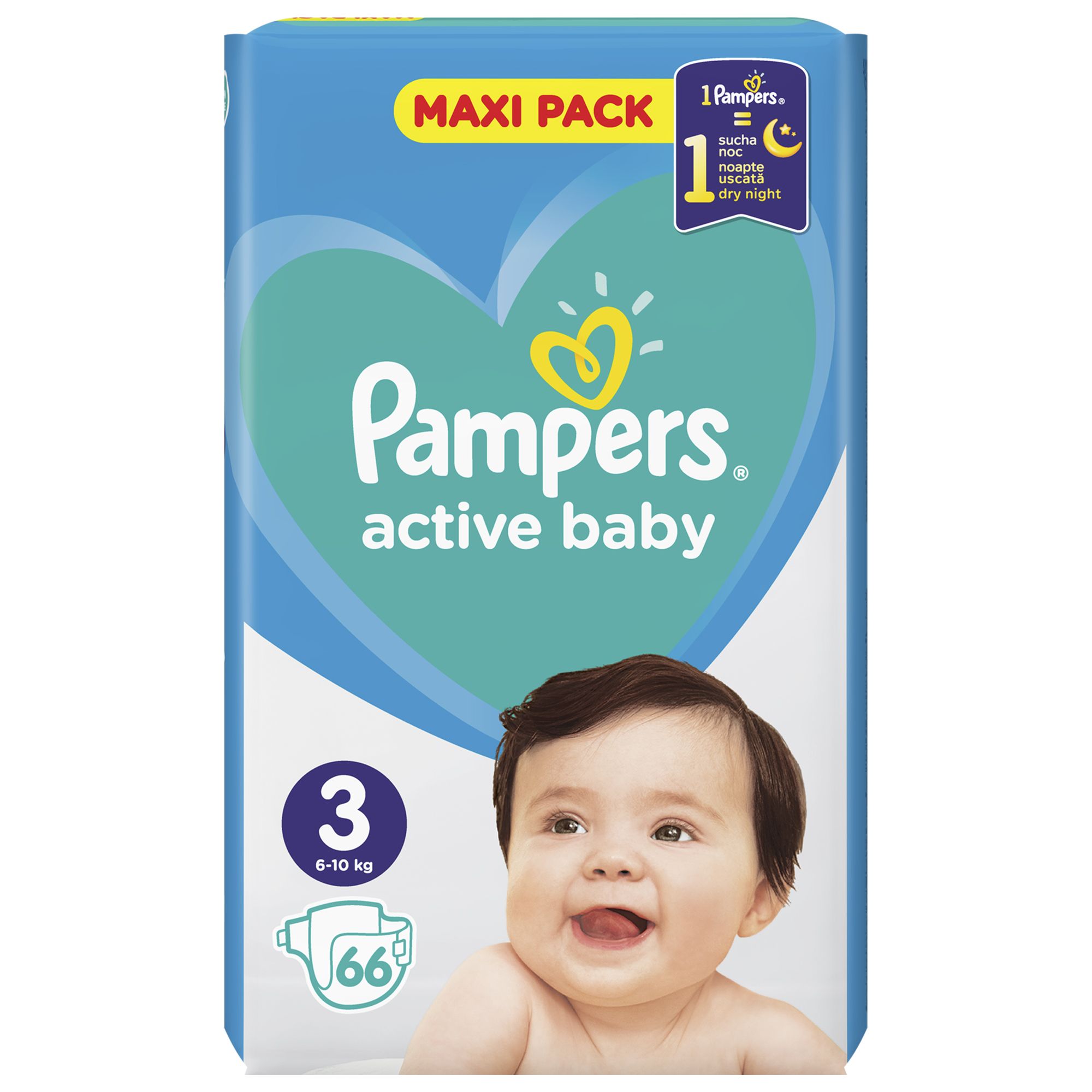 pampers 3 active baby dry 74