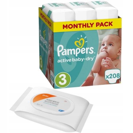 pampers 3 active baby dry allegro